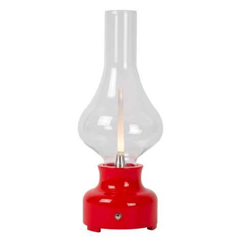 JASON - Lampe de table Rechargeable - Batterie/Piles - LED Dim. - 1x2W 3000K - 3 StepDim - Rouge