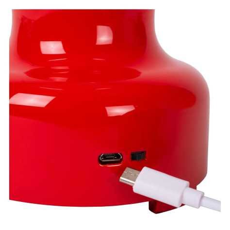 JASON - Lampe de table Rechargeable - Batterie/Piles - LED Dim. - 1x2W 3000K - 3 StepDim - Rouge