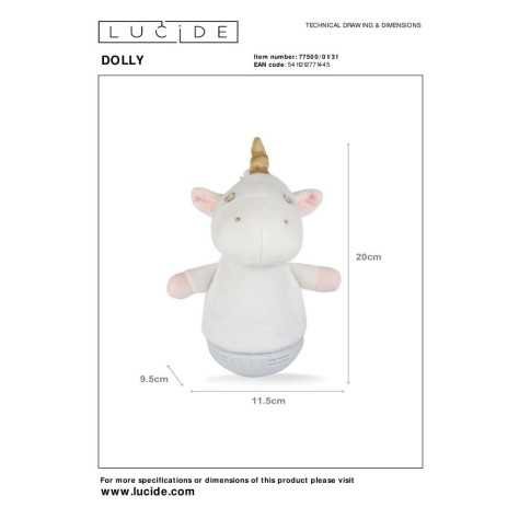 DOLLY - Lampe de table Chambres d'enfant - Piles - Blanc