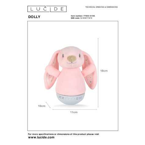 DOLLY - Lampe de table Chambres d'enfant - Piles - Rose