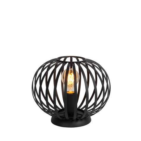 MANUELA - Lampe de table - Ø 25 cm - 1xE27 - Noir