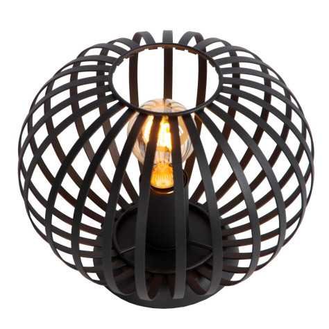 MANUELA - Lampe de table - Ø 25 cm - 1xE27 - Noir