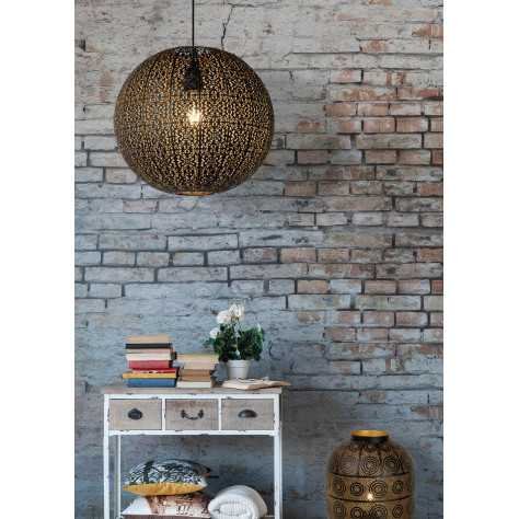 TAHAR - Lampe de table - Ø 25 cm - 1xE27 - Noir