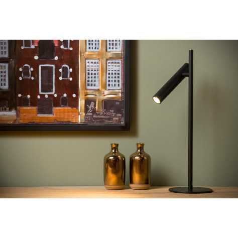 PHILON - Lampe de table - Ø 13 cm - LED Dim. - 1x4,5W 3000K - Noir