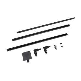 TRACK Kit de démarrage - Système de rail monophasé / Éclairage sur rail - 2 mètres - Noir