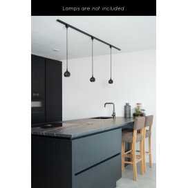 TRACK Kit de démarrage - Système de rail monophasé / Éclairage sur rail - 2 mètres - Noir 2