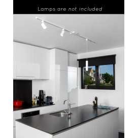 TRACK Kit de démarrage - Système de rail monophasé / Éclairage sur rail - 2 mètres - Blanc 2