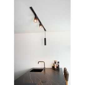 TRACK Alimentation - Système de rail monophasé / Éclairage sur rail - Simple/Double - Noir (Extension) 2