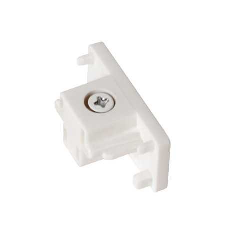 TRACK Embout de fermeture - Système de rail monophasé / Éclairage sur rail - Ensemble de 2 - Blanc (Extension)