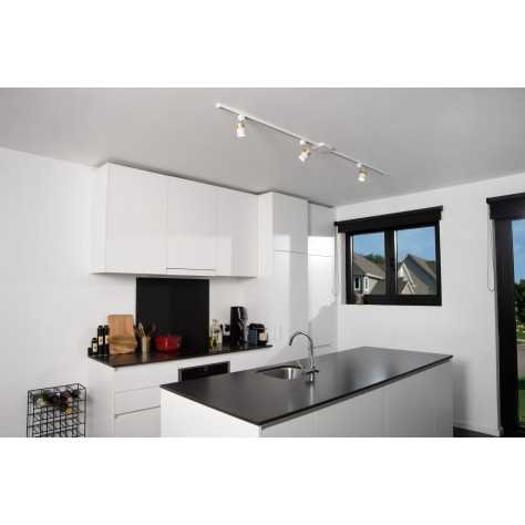 TRACK FLORIS Spot sur rail - Système de rail monophasé / Éclairage sur rail - 1xGU10 - Blanc(Extension)