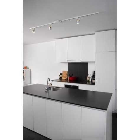 TRACK FLORIS Spot sur rail - Système de rail monophasé / Éclairage sur rail - 1xGU10 - Blanc(Extension)