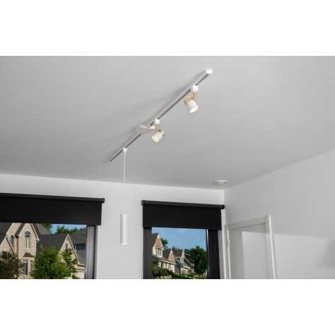 TRACK FLORIS Spot sur rail - Système de rail monophasé / Éclairage sur rail - 1xGU10 - Blanc(Extension)