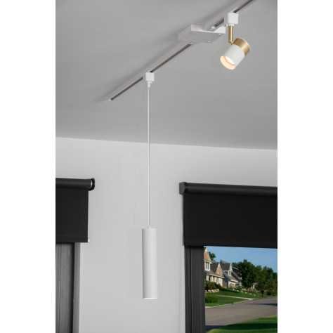 TRACK FLORIS Spot sur rail - Système de rail monophasé / Éclairage sur rail - 1xGU10 - Blanc(Extension)