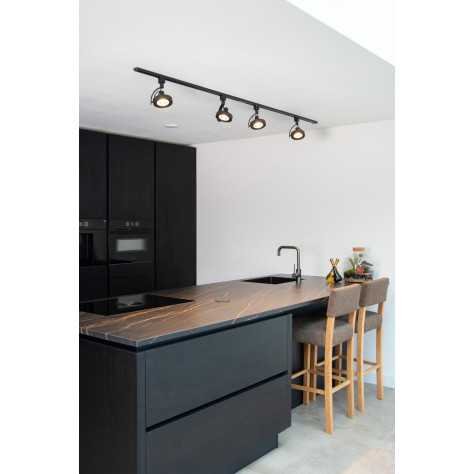 TRACK DORIAN Spot sur rail - Système de rail monophasé / Éclairage sur rail - 1xES111 - Noir (Extension)