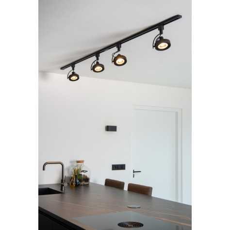 TRACK DORIAN Spot sur rail - Système de rail monophasé / Éclairage sur rail - 1xES111 - Noir (Extension)