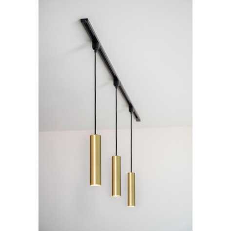 TRACK FLORIS Suspension - Système de rail monophasé / Éclairage sur rail - 1xGU10 - Or mat / Laiton (Extension)