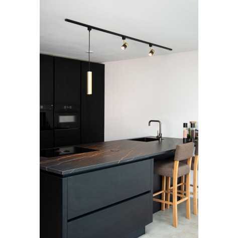 TRACK FLORIS Suspension - Système de rail monophasé / Éclairage sur rail - 1xGU10 - Or mat / Laiton (Extension)