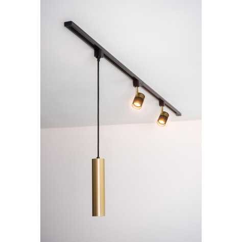 TRACK FLORIS Suspension - Système de rail monophasé / Éclairage sur rail - 1xGU10 - Or mat / Laiton (Extension)