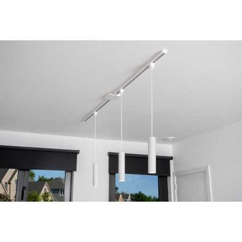 TRACK FLORIS Suspension - Système de rail monophasé / Éclairage sur rail - 1xGU10 - blanc(Extension)