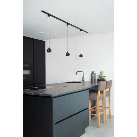 TRACK FAVORI Suspension - Système de rail monophasé / Éclairage sur rail - 1xGU10 - Noir (Extension)