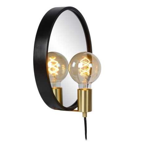 REFLEX - Miroir lumineux - 1xE27 - Noir