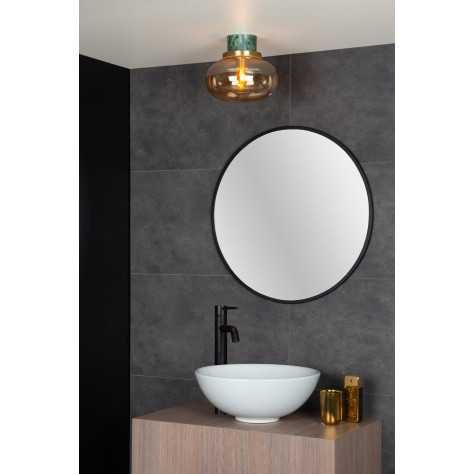 LORENA - Plafonnier Salle de bains - Ø 23 cm - 1xE27 - IP44 - Ambre