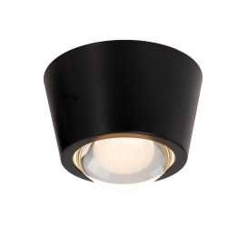 RIGON - Plafonnier - Ø 9 cm - LED - 1x6W 3000K - Noir