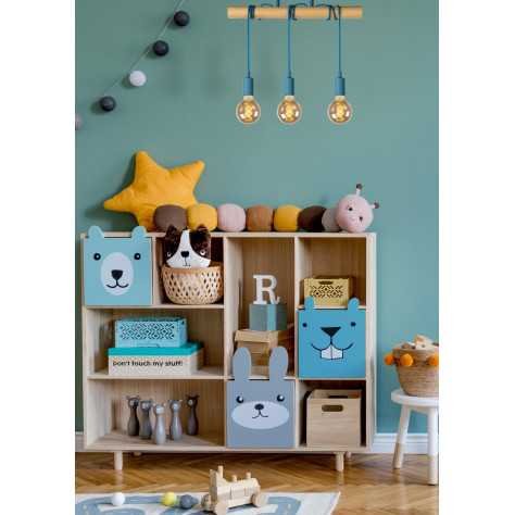 POLA - Plafonnier Chambres d'enfant - 3xE27 - Bleu