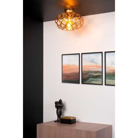 WOLFRAM - Plafonnier - Ø 30 cm - 1xE27 - Or Mat / Laiton