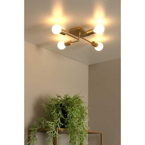 LESTER - Plafonnier - 4xE27 - Or Mat / Laiton