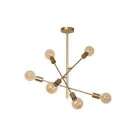 LESTER - Plafonnier - 6xE27 - Or Mat / Laiton 2