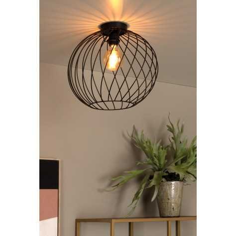 DANZA - Plafonnier - Ø 40 cm - 1xE27 - Noir