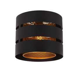 ROSAS - Plafonnier - Ø 26 cm - 1xE27 - Noir