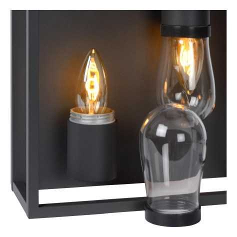 CARLYN - Plafonnier Salle de bains - 2xE14 - IP54 - Noir