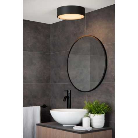 ROXANE - Plafonnier Salle de bains - Ø 25 cm - LED - 1x10W 2700K - IP65 - Anthracite