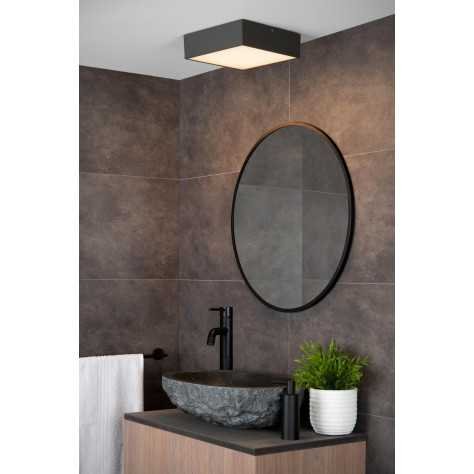 ROXANE - Plafonnier Salle de bains - LED - 1x12W 2700K - IP54 - Anthracite