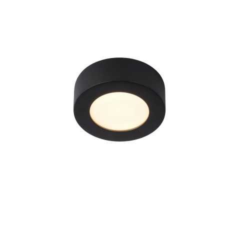 BRICE-LED - Plafonnier Salle de bains - Ø 11,7 cm - LED Dim. - 1x8W 3000K - IP44 - Noir