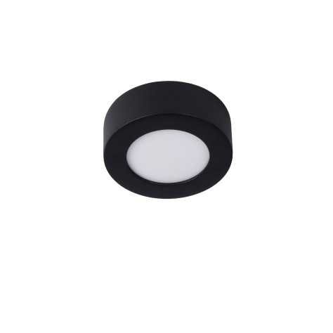 BRICE-LED - Plafonnier Salle de bains - Ø 11,7 cm - LED Dim. - 1x8W 3000K - IP44 - Noir