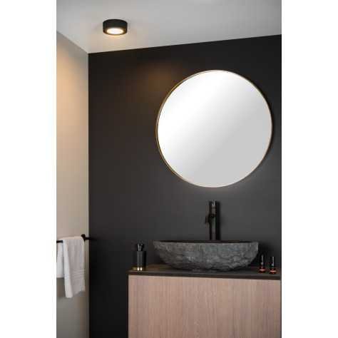 BRICE-LED - Plafonnier Salle de bains - Ø 11,7 cm - LED Dim. - 1x8W 3000K - IP44 - Noir
