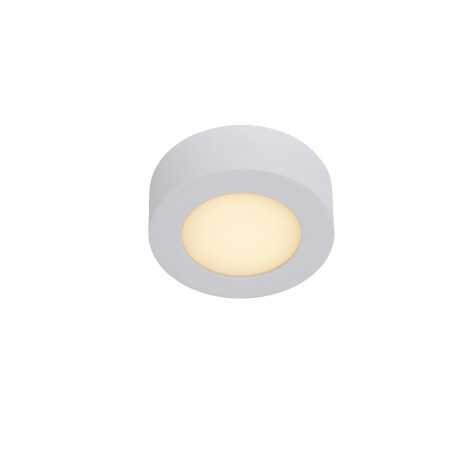 BRICE-LED - Plafonnier Salle de bains - Ø 11,7 cm - LED Dim. - 1x8W 3000K - IP44 - Blanc