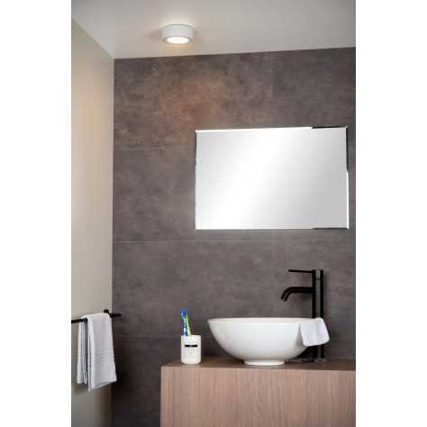 BRICE-LED - Plafonnier Salle de bains - Ø 11,7 cm - LED Dim. - 1x8W 3000K - IP44 - Blanc