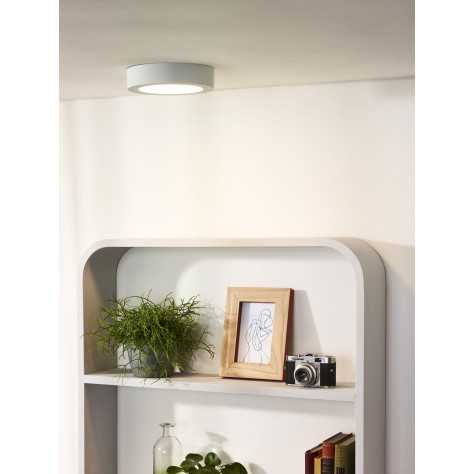 BRICE-LED - Plafonnier Salle de bains - Ø 18 cm - LED Dim. - 1x12W 3000K - IP44 - Blanc