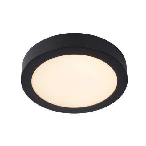 BRICE-LED - Plafonnier Salle de bains - Ø 24 cm - LED Dim. - 1x15W 3000K - IP44 - Noir