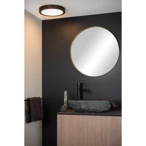 BRICE-LED - Plafonnier Salle de bains - Ø 30 cm - LED Dim. - 1x30W 3000K - IP44 - Noir