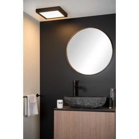 BRICE-LED - Plafonnier Salle de bains - LED Dim. - 1x30W 3000K - IP44 - Noir