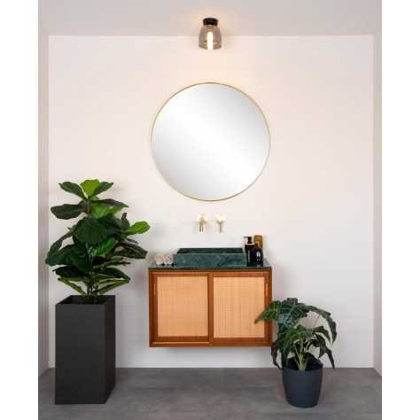 TYLER - Plafonnier Salle de bains - Ø 16,1 cm - 1xG9 - IP44 - Noir