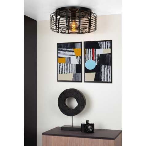 MELOPEE - Plafonnier - Ø 45 cm - 1xE27 - Noir