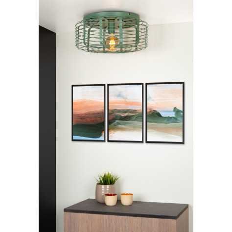 MELOPEE - Plafonnier - Ø 45 cm - 1xE27 - Turquoise