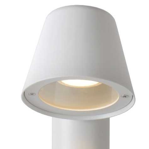 DINGO-LED - Borne extérieur - LED Dim. - GU10 - 1x5W 3000K - IP44 - Blanc