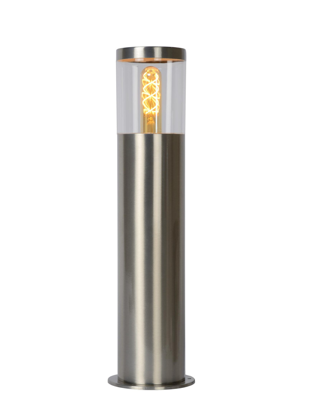 FEDOR - Borne extérieur - 1xE27 - IP44 - Chrome Dépoli